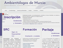 Tablet Screenshot of ambientologosmurcia.org